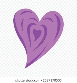 Hand drawn heart on white background. Valentines Day vector elements heart shapes love