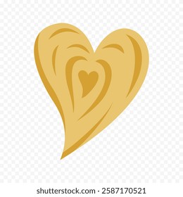 Hand drawn heart on white background. Valentines Day vector elements heart shapes love