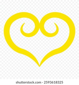 Hand drawn heart on white background. Valentines Day vector elements heart shapes love