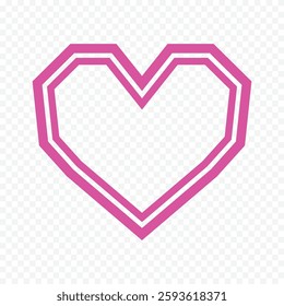 Hand drawn heart on white background. Valentines Day vector elements heart shapes love