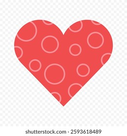 Hand drawn heart on white background. Valentines Day vector elements heart shapes love