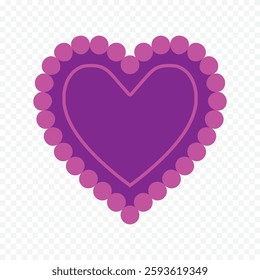 Hand drawn heart on white background. Valentines Day vector elements heart shapes love