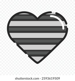 Hand drawn heart on white background. Valentines Day vector elements heart shapes love
