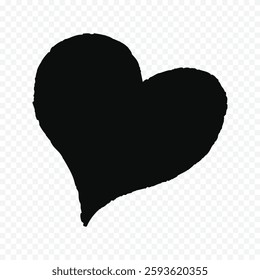 Hand drawn heart on white background. Valentines Day vector elements heart shapes love