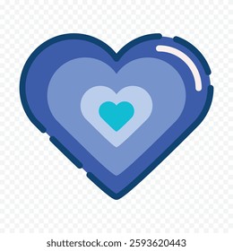 Hand drawn heart on white background. Valentines Day vector elements heart shapes love