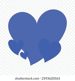 Hand drawn heart on white background. Valentines Day vector elements heart shapes love