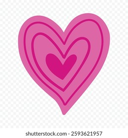 Hand drawn heart on white background. Valentines Day vector elements heart shapes love