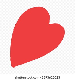 Hand drawn heart on white background. Valentines Day vector elements heart shapes love