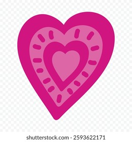 Hand drawn heart on white background. Valentines Day vector elements heart shapes love