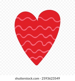 Hand drawn heart on white background. Valentines Day vector elements heart shapes love
