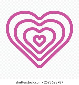 Hand drawn heart on white background. Valentines Day vector elements heart shapes love