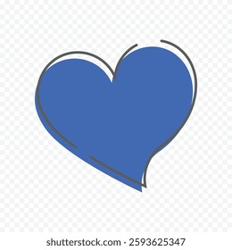 Hand drawn heart on white background. Valentines Day vector elements heart shapes love