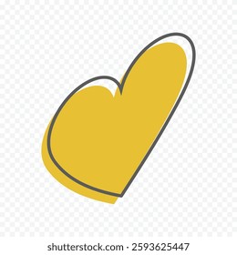 Hand drawn heart on white background. Valentines Day vector elements heart shapes love