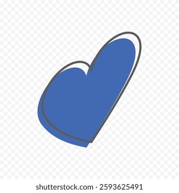 Hand drawn heart on white background. Valentines Day vector elements heart shapes love