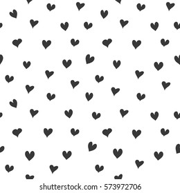 hand drawn heart pattern design. vector illustration