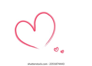 hand drawn heart pattern vector love