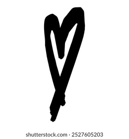 Hand drawn heart. Romance and love element for social media, posters, etc.