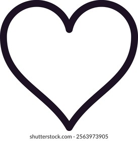 Hand drawn heart shape expressing love, affection, and romance, serving as a perfect symbol for Valentine s Day or any occasion celebrating deep emotional connections