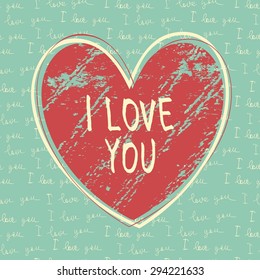 Hand drawn Heart shape on blackboard. Vector background eps 10.