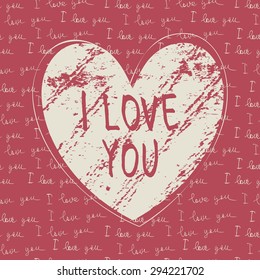 Hand drawn Heart shape on blackboard. Vector background eps 10.