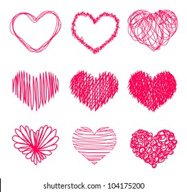 Hand drawn heart shape - Vector