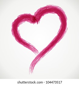 Hand drawn heart shape. Vector design element eps 10.