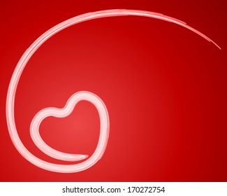 Hand drawn heart shape. Vector design element 