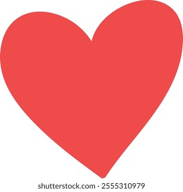 Hand Drawn Heart Shape Vector Illustration