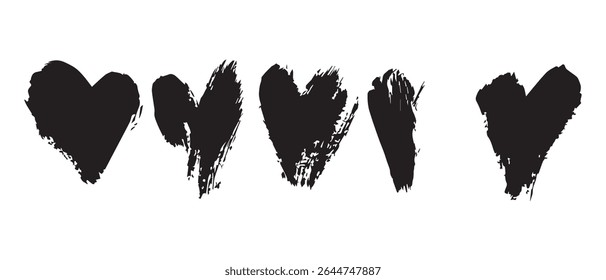 Hand Drawn Heart Shapes Free Vector Graphics.