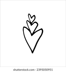 Hand drawn heart sketch - vector