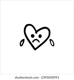 Hand drawn heart sketch - vector