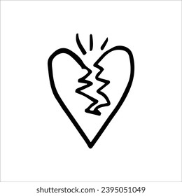 Hand drawn heart sketch - vector