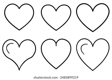 Hand Drawn Heart Stylish Line Art Illustration Trends