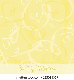 Hand Drawn heart textured card/background in vector format.