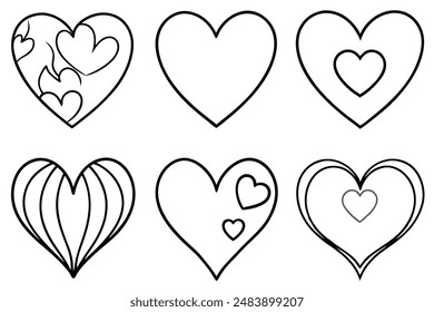 Hand Drawn Heart Trendy Line Art Illustration Inspiration
