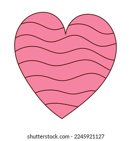 Hand drawn heart for Valentine day. Design elements for posters, greeting cards, banners and invitations.
