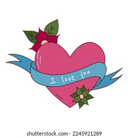 Hand drawn heart for Valentine day. Design elements for posters, greeting cards, banners and invitations.