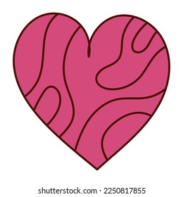 Hand drawn heart for Valentine day. Design elements for posters, greeting cards, banners and invitations.