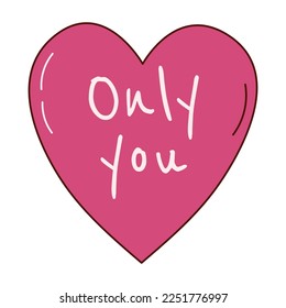 Hand drawn heart for Valentine day. Design elements for posters, greeting cards, banners and invitations.