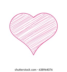 hand drawn heart vector
