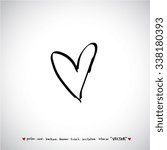 Hand drawn Heart / vector - calligraphy