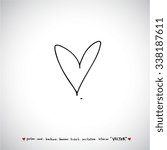 Hand drawn Heart / vector - calligraphy