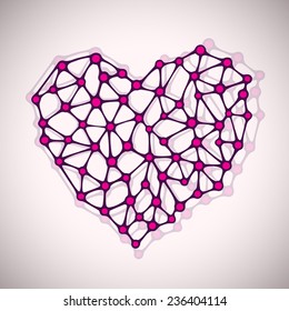 Hand drawn heart, vector eps10 illustration