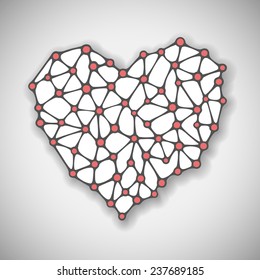 Hand drawn heart, vector eps10 illustration