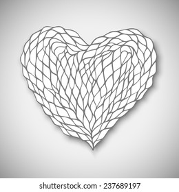 Corazón dibujado a mano, vector eps10 ilustración