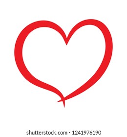 Hand drawn heart vector icon