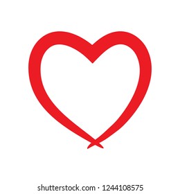 Hand drawn heart vector icon