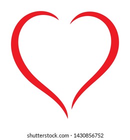 Hand drawn heart vector icon