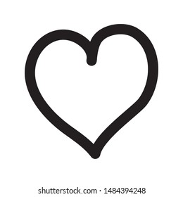 Hand drawn heart vector icon