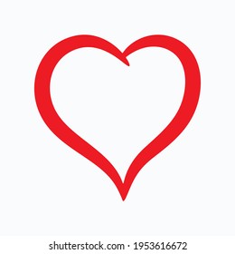 Hand drawn heart vector icon